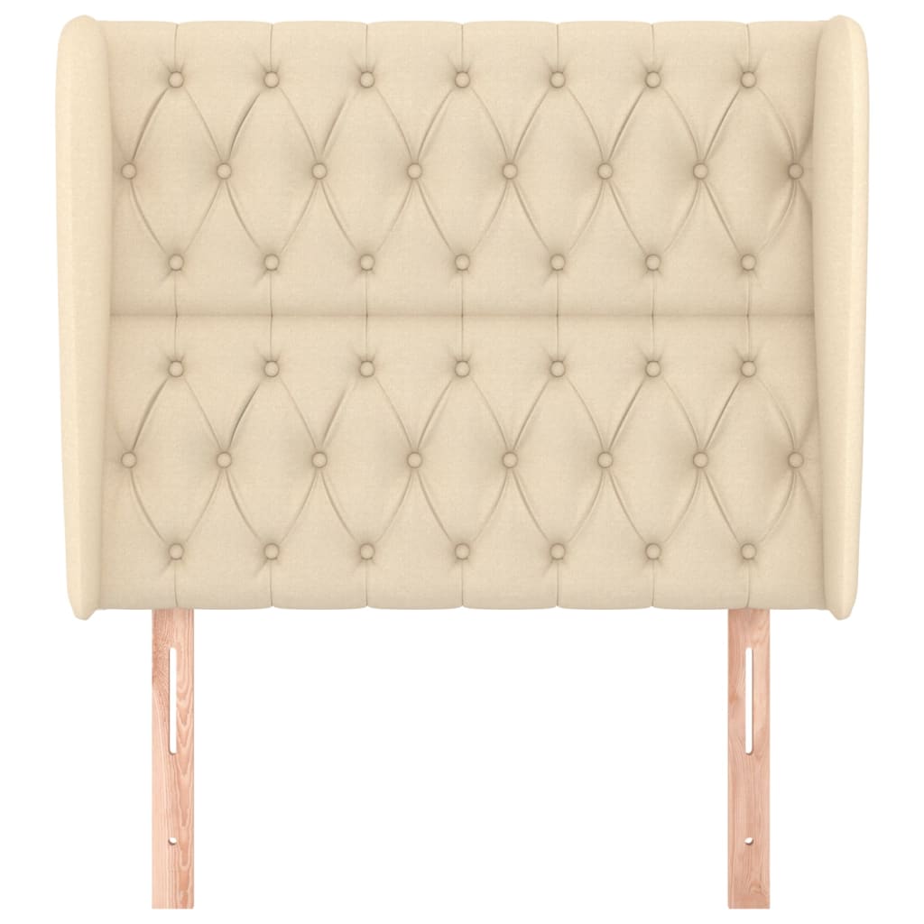 vidaXL Κεφαλάρι με Πτερύγια Κρεμ 103x23x118/128 εκ. Υφασμάτινο