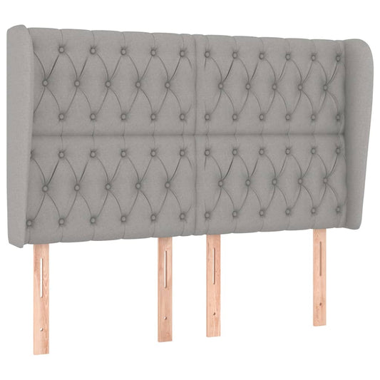 vidaXL Κεφαλάρι με Πτερύγια Ανοιχτό Γκρι 147x23x118/128 εκ. Υφασμάτινο