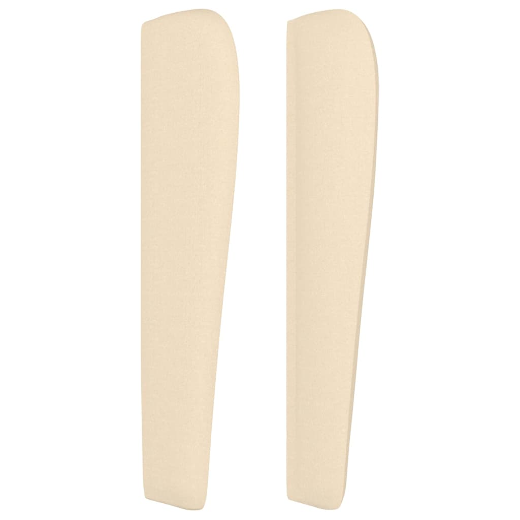 vidaXL Κεφαλάρι με Πτερύγια Κρεμ 163x23x118/128 εκ. Υφασμάτινο