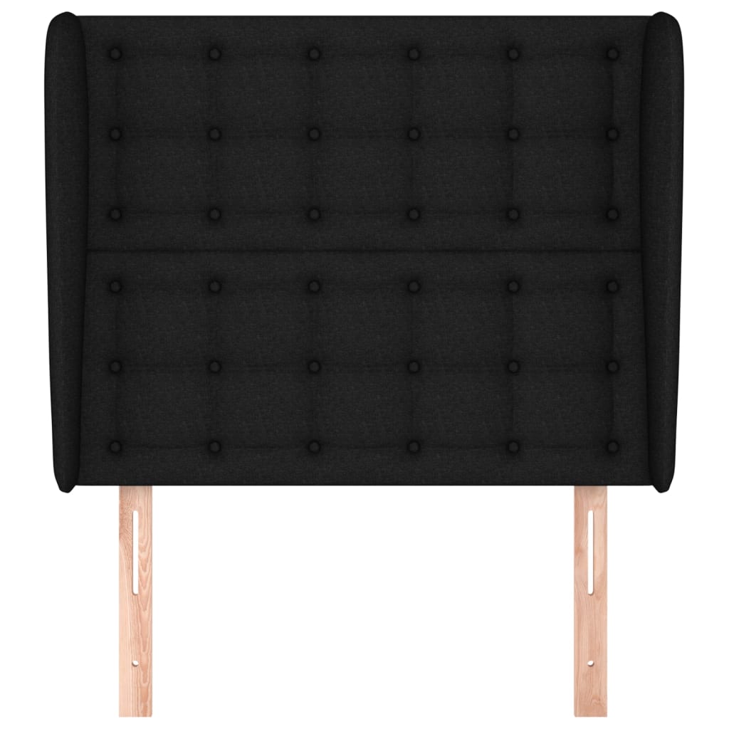 vidaXL Κεφαλάρι με Πτερύγια Μαύρο 83x23x118/128 εκ. Υφασμάτινο