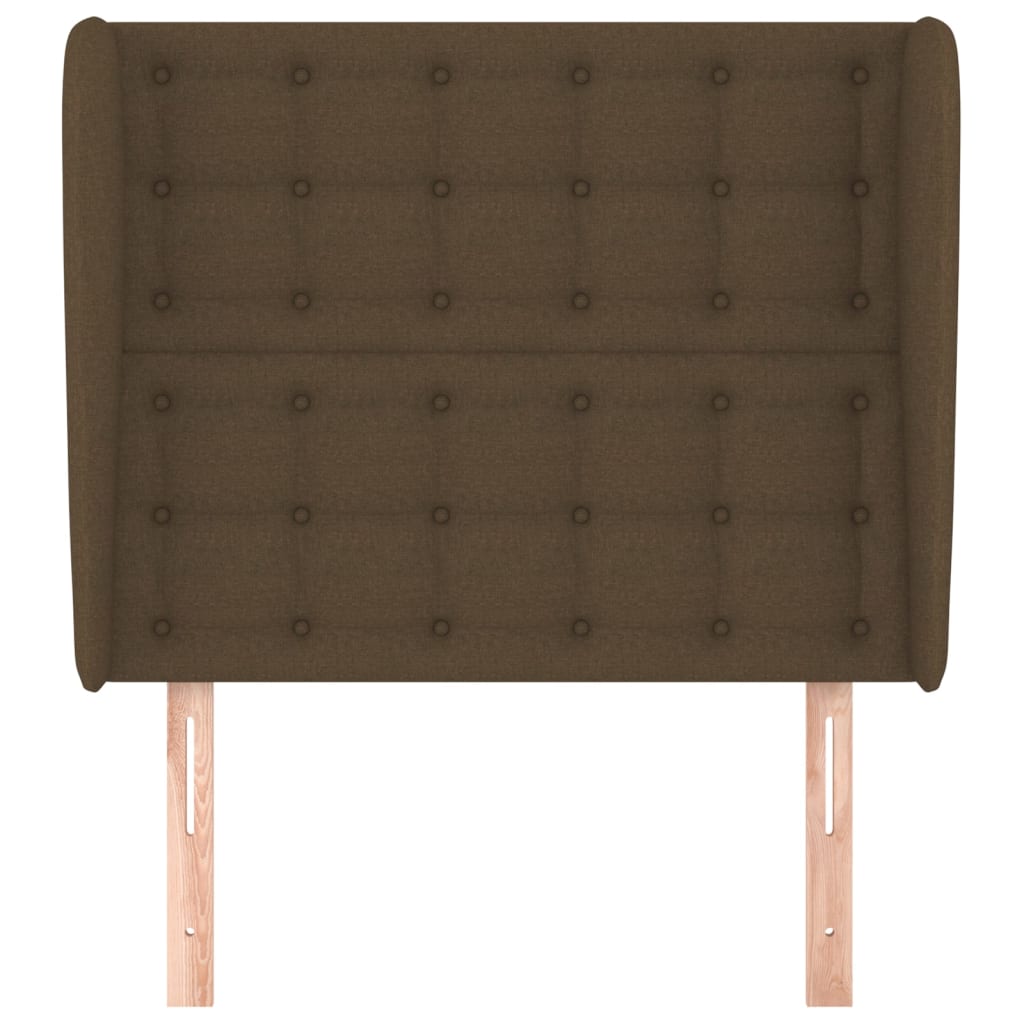 vidaXL Κεφαλάρι με Πτερύγια Σκούρο Καφέ 83x23x118/128 εκ. Υφασμάτινο