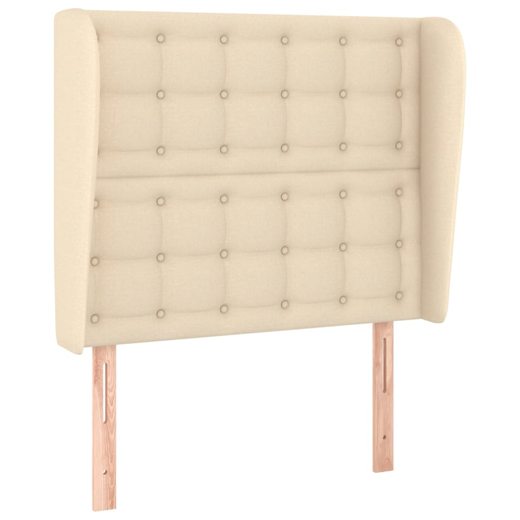 vidaXL Κεφαλάρι με Πτερύγια Κρεμ 83x23x118/128 εκ. Υφασμάτινο