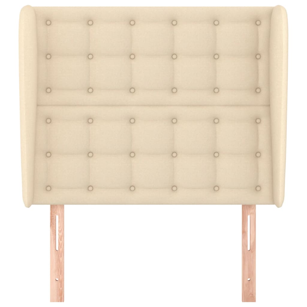 vidaXL Κεφαλάρι με Πτερύγια Κρεμ 83x23x118/128 εκ. Υφασμάτινο