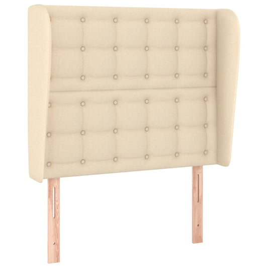 vidaXL Κεφαλάρι με Πτερύγια Κρεμ 103x23x118/128 εκ. Υφασμάτινο