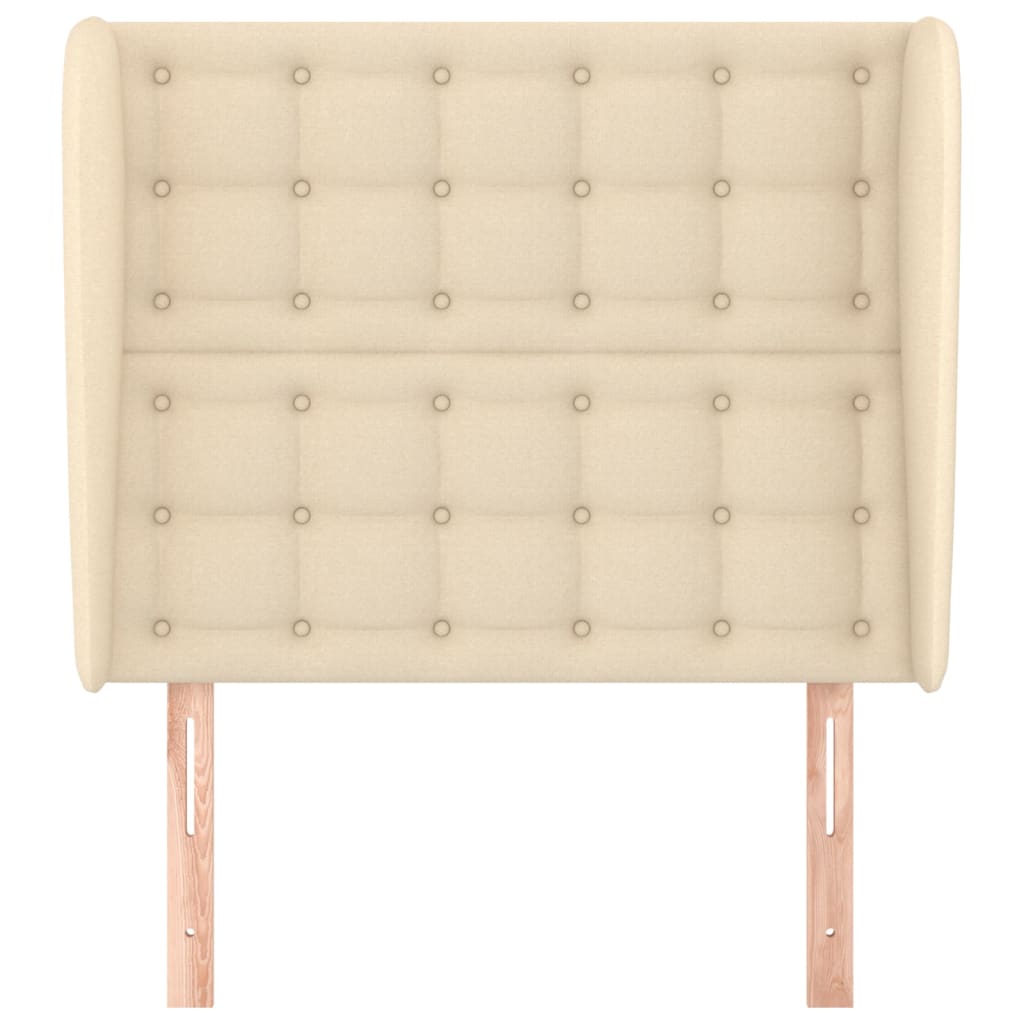 vidaXL Κεφαλάρι με Πτερύγια Κρεμ 103x23x118/128 εκ. Υφασμάτινο