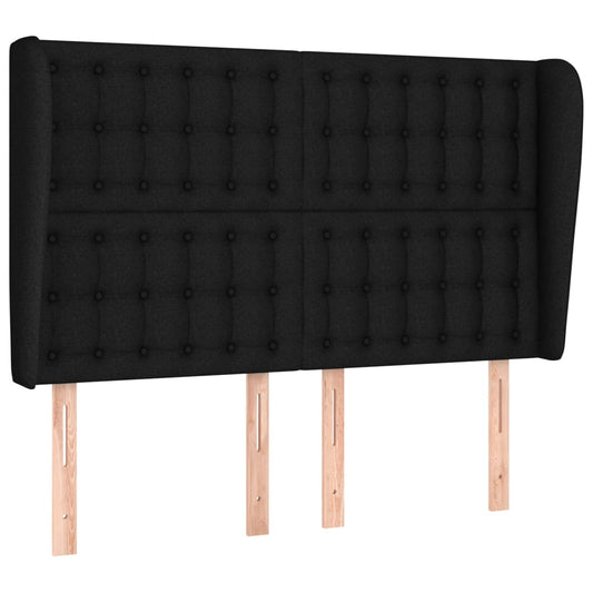 vidaXL Κεφαλάρι με Πτερύγια Μαύρο 147x23x118/128 εκ. Υφασμάτινο