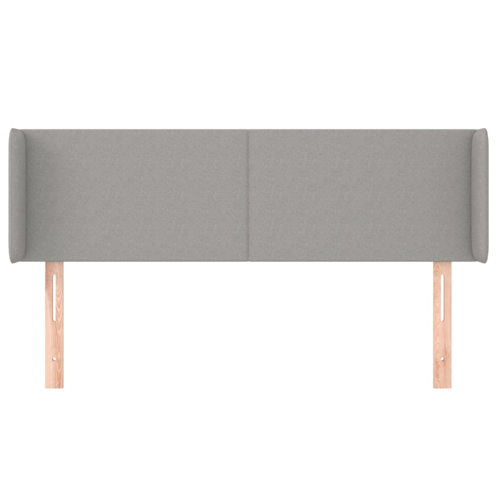 vidaXL Κεφαλάρι με Πτερύγια Ανοιχτό Γκρι 147x16x78/88 εκ. Υφασμάτινο