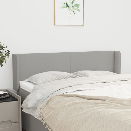 vidaXL Κεφαλάρι με Πτερύγια Ανοιχτό Γκρι 147x16x78/88 εκ. Υφασμάτινο