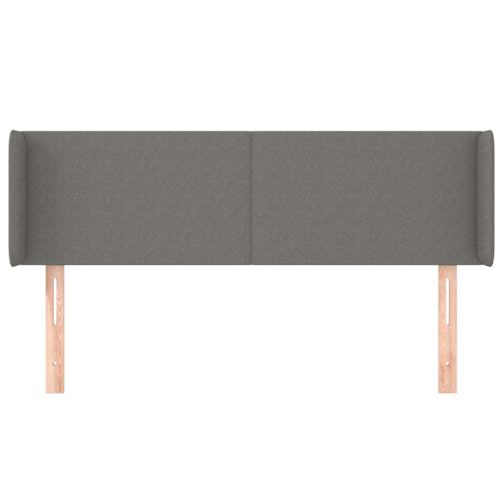 vidaXL Κεφαλάρι με Πτερύγια Σκούρο Γκρι 147x16x78/88 εκ. Υφασμάτινο