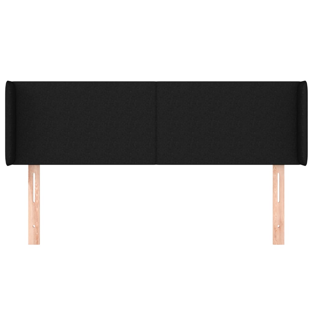 vidaXL Κεφαλάρι με Πτερύγια Μαύρο 147x16x78/88 εκ. Υφασμάτινο