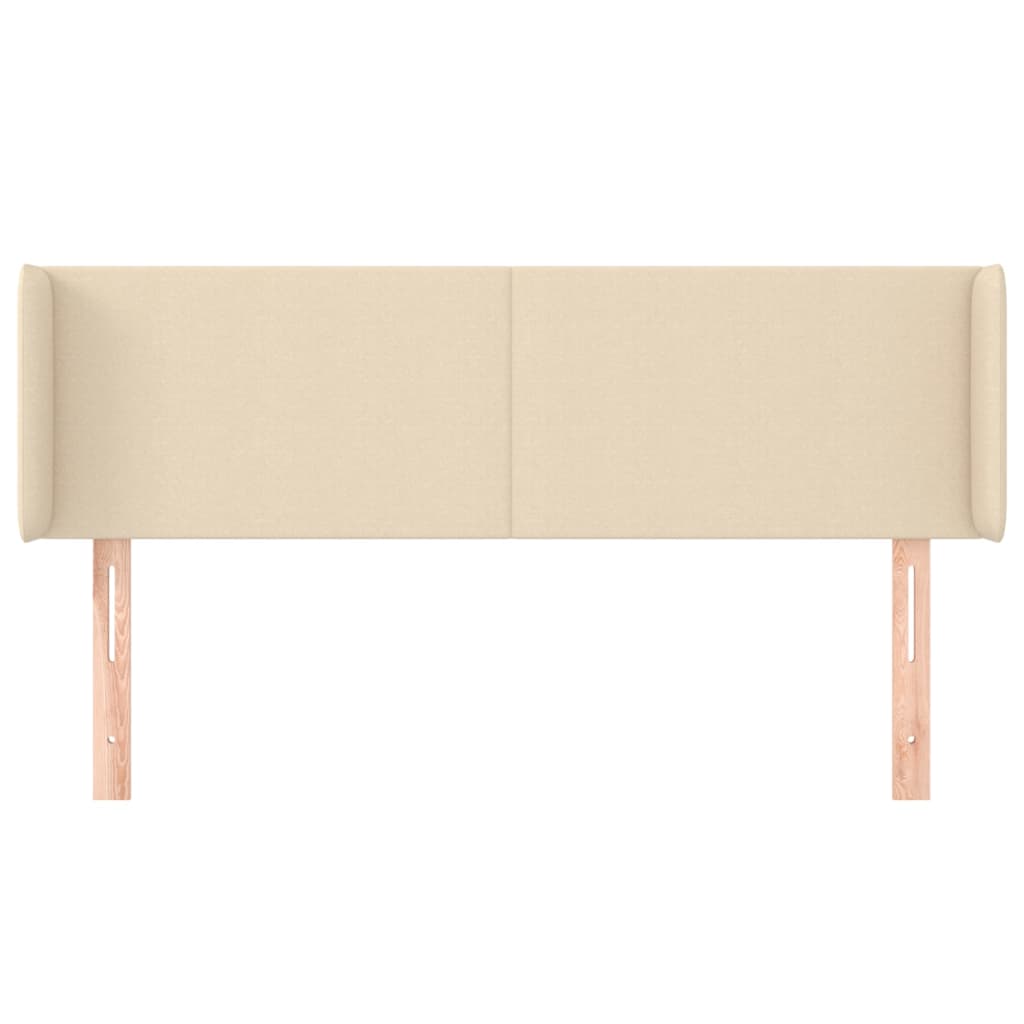 vidaXL Κεφαλάρι με Πτερύγια Κρεμ 147x16x78/88 εκ. Υφασμάτινο