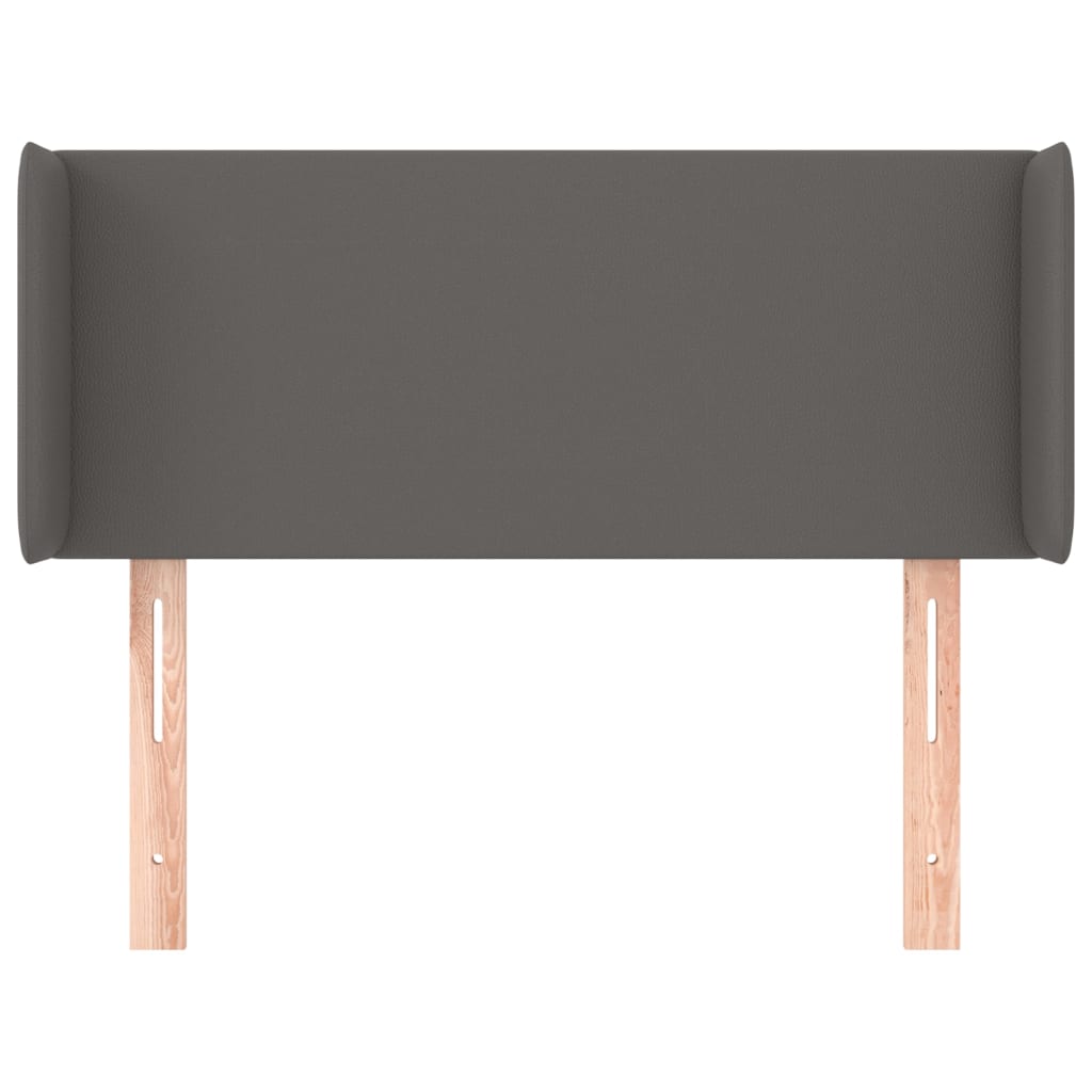 vidaXL Κεφαλάρι με Πτερύγια Γκρι 83x16x78/88 εκ. Συνθετικό Δέρμα