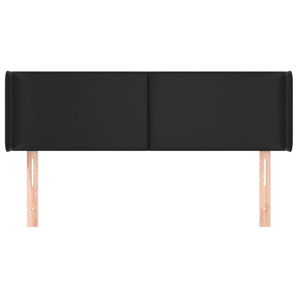 vidaXL Κεφαλάρι με Πτερύγια Μαύρο 147x16x78/88 εκ. Συνθετικό Δέρμα