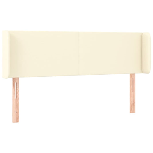 vidaXL Κεφαλάρι με Πτερύγια Κρεμ 147x16x78/88 εκ. Συνθετικό Δέρμα
