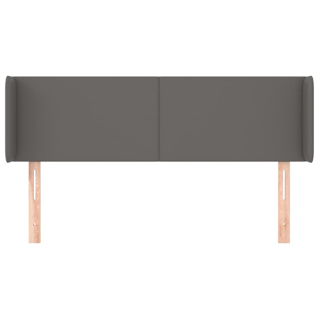 vidaXL Κεφαλάρι με Πτερύγια Γκρι 147x16x78/88 εκ. Συνθετικό Δέρμα