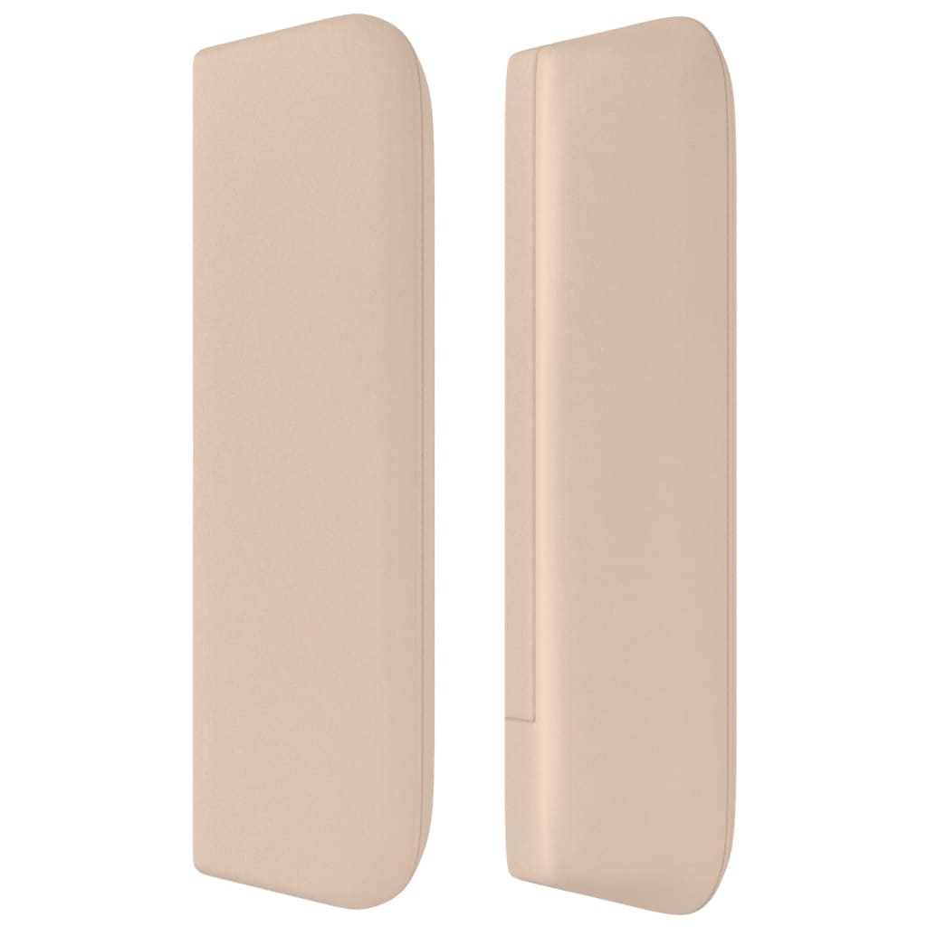 vidaXL Κεφαλάρι με Πτερύγια Καπουτσίνο 147x16x78/88εκ. Συνθετικό Δέρμα