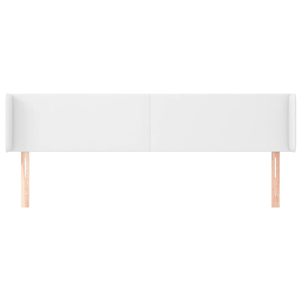 vidaXL Κεφαλάρι με Πτερύγια Λευκό 163x16x78/88 εκ. Συνθετικό Δέρμα