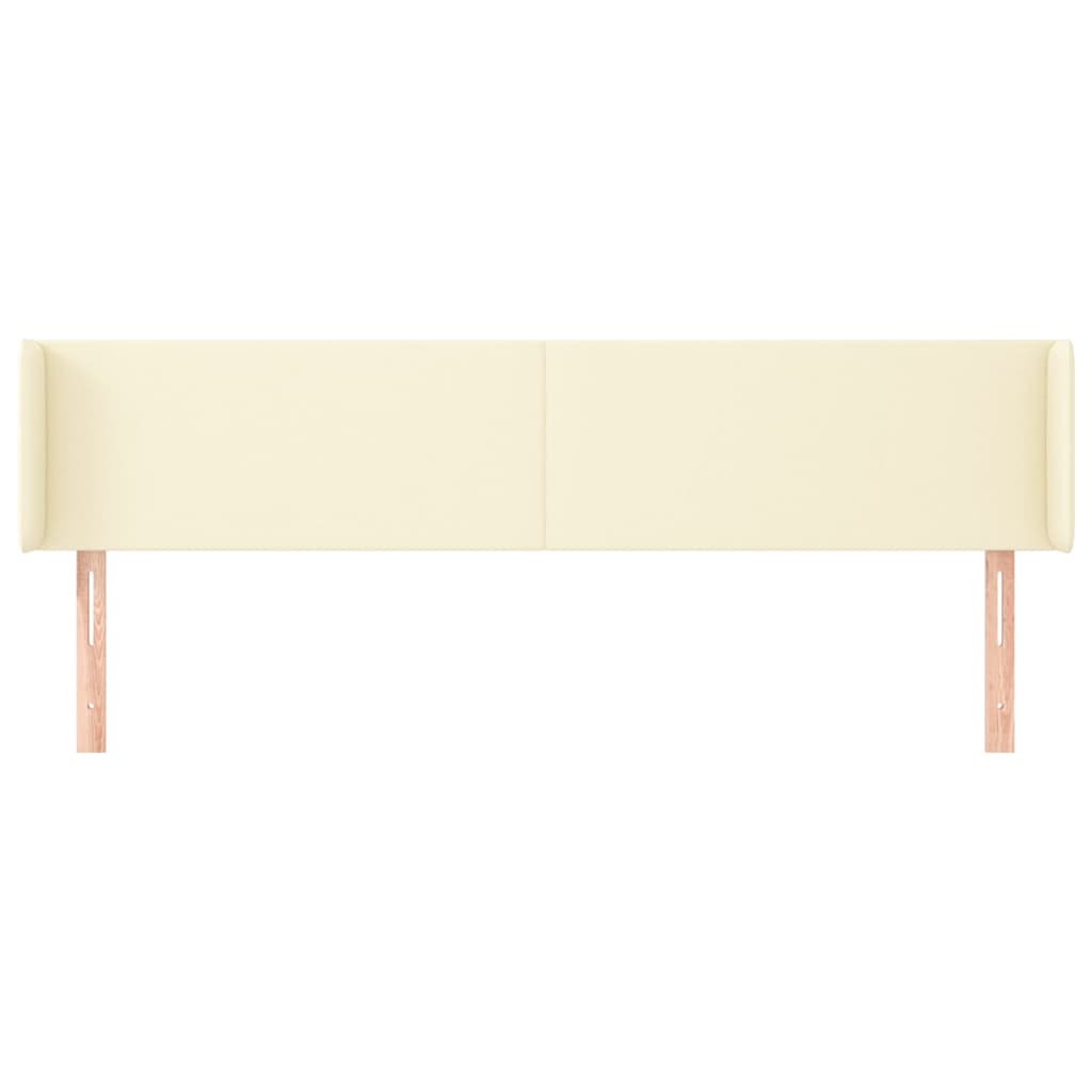 vidaXL Κεφαλάρι με Πτερύγια Κρεμ 163x16x78/88 εκ. Συνθετικό Δέρμα