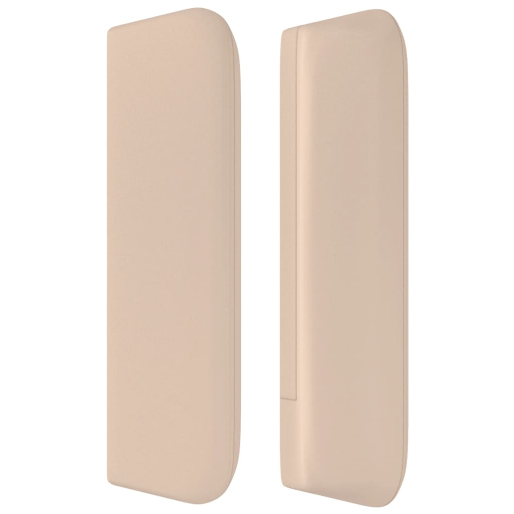 vidaXL Κεφαλάρι με Πτερύγια Καπουτσίνο 163x16x78/88εκ. Συνθετικό Δέρμα