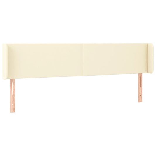 vidaXL Κεφαλάρι με Πτερύγια Κρεμ 203x16x78/88 εκ. Συνθετικό Δέρμα