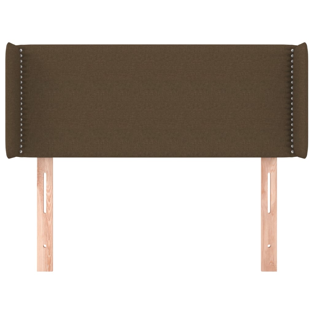 vidaXL Κεφαλάρι με Πτερύγια Σκούρο Καφέ 93x16x78/88 εκ. Υφασμάτινο