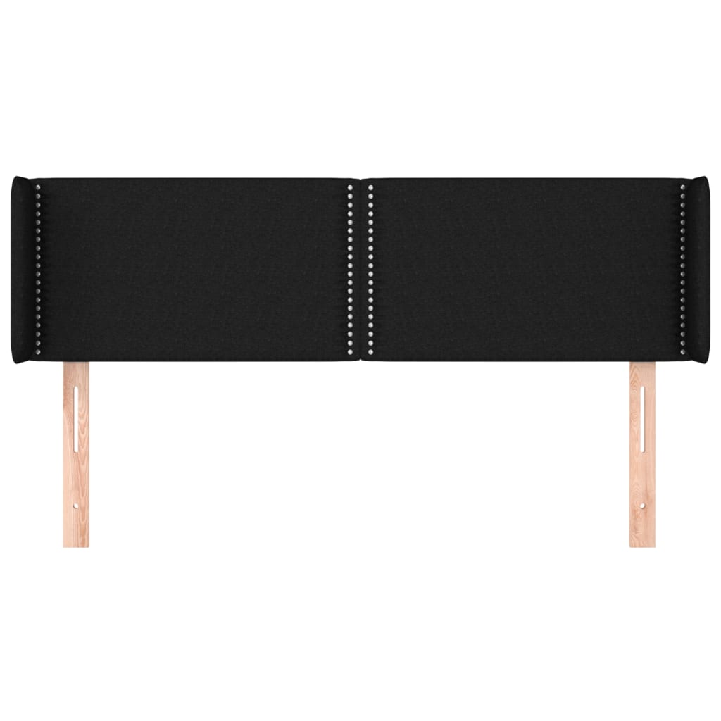 vidaXL Κεφαλάρι με Πτερύγια Μαύρο 147x16x78/88 εκ. Υφασμάτινο