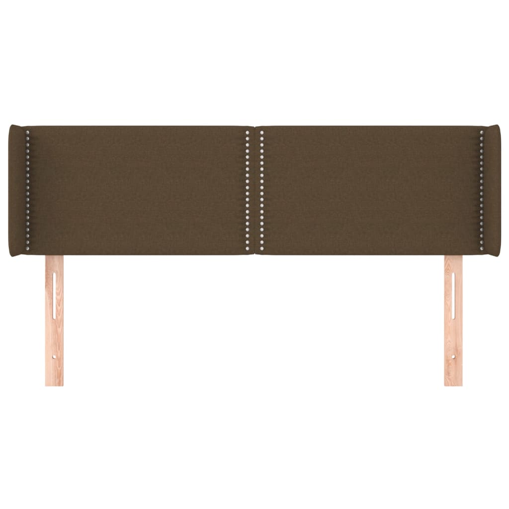 vidaXL Κεφαλάρι με Πτερύγια Σκούρο Καφέ 147x16x78/88 εκ. Υφασμάτινο