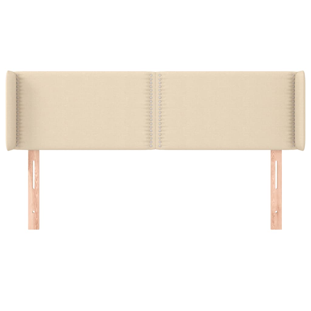 vidaXL Κεφαλάρι με Πτερύγια Κρεμ 147x16x78/88 εκ. Υφασμάτινο