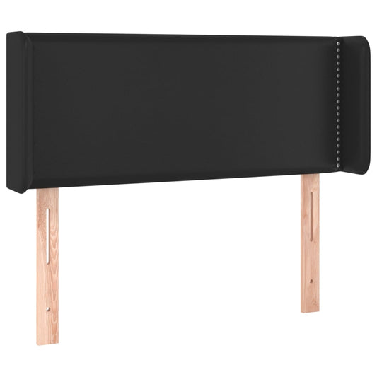 vidaXL Κεφαλάρι με Πτερύγια Μαύρο 93x16x78/88 εκ. Συνθετικό Δέρμα