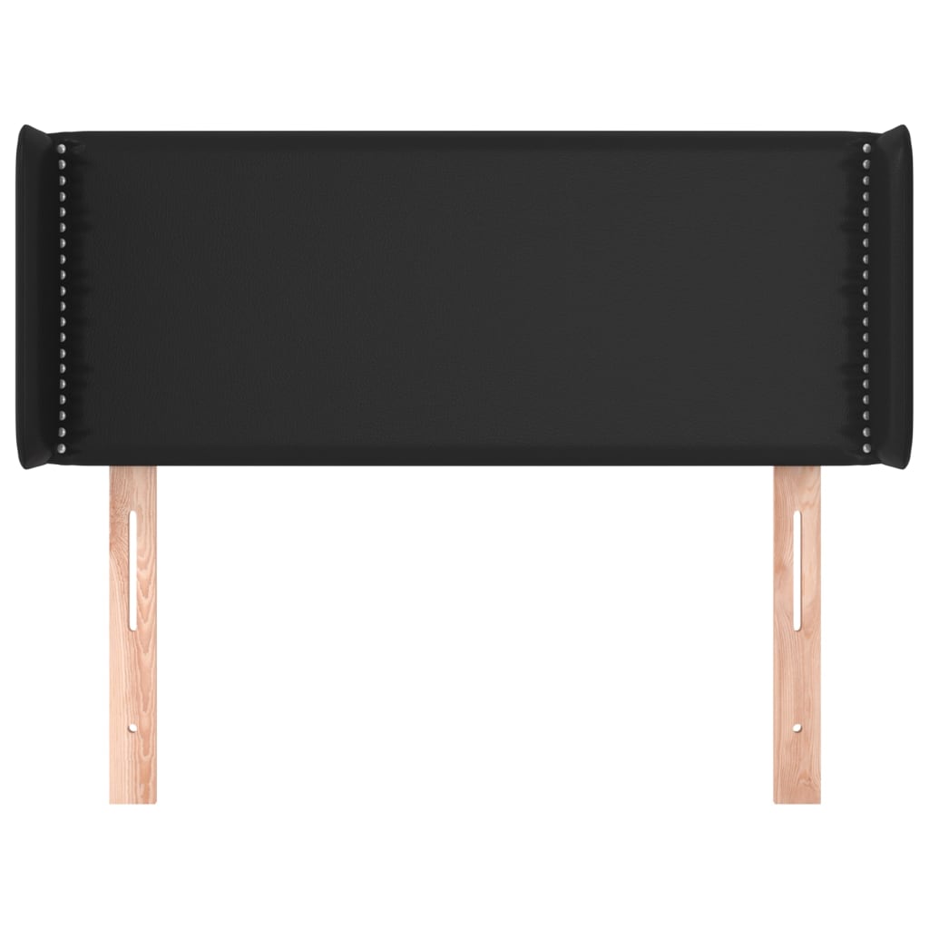 vidaXL Κεφαλάρι με Πτερύγια Μαύρο 93x16x78/88 εκ. Συνθετικό Δέρμα