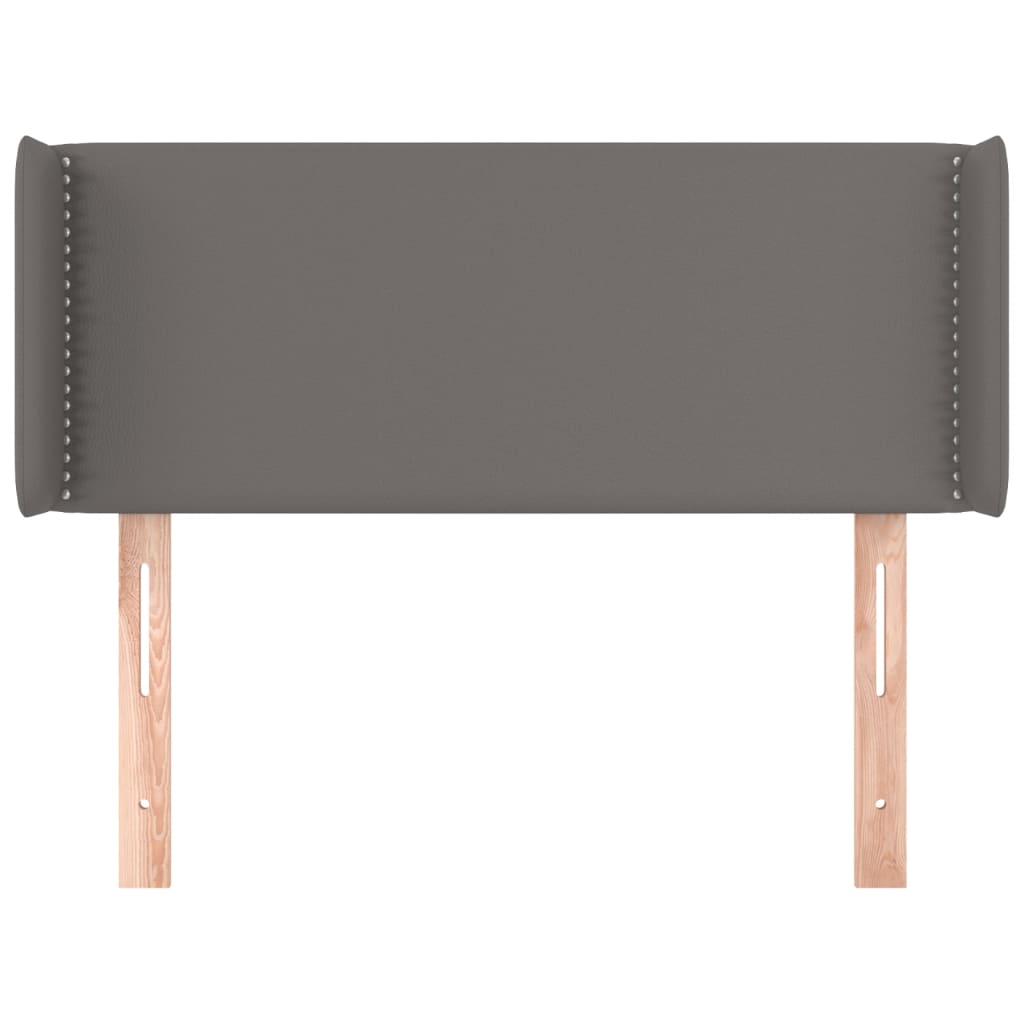 vidaXL Κεφαλάρι με Πτερύγια Γκρι 93x16x78/88 εκ. Συνθετικό Δέρμα