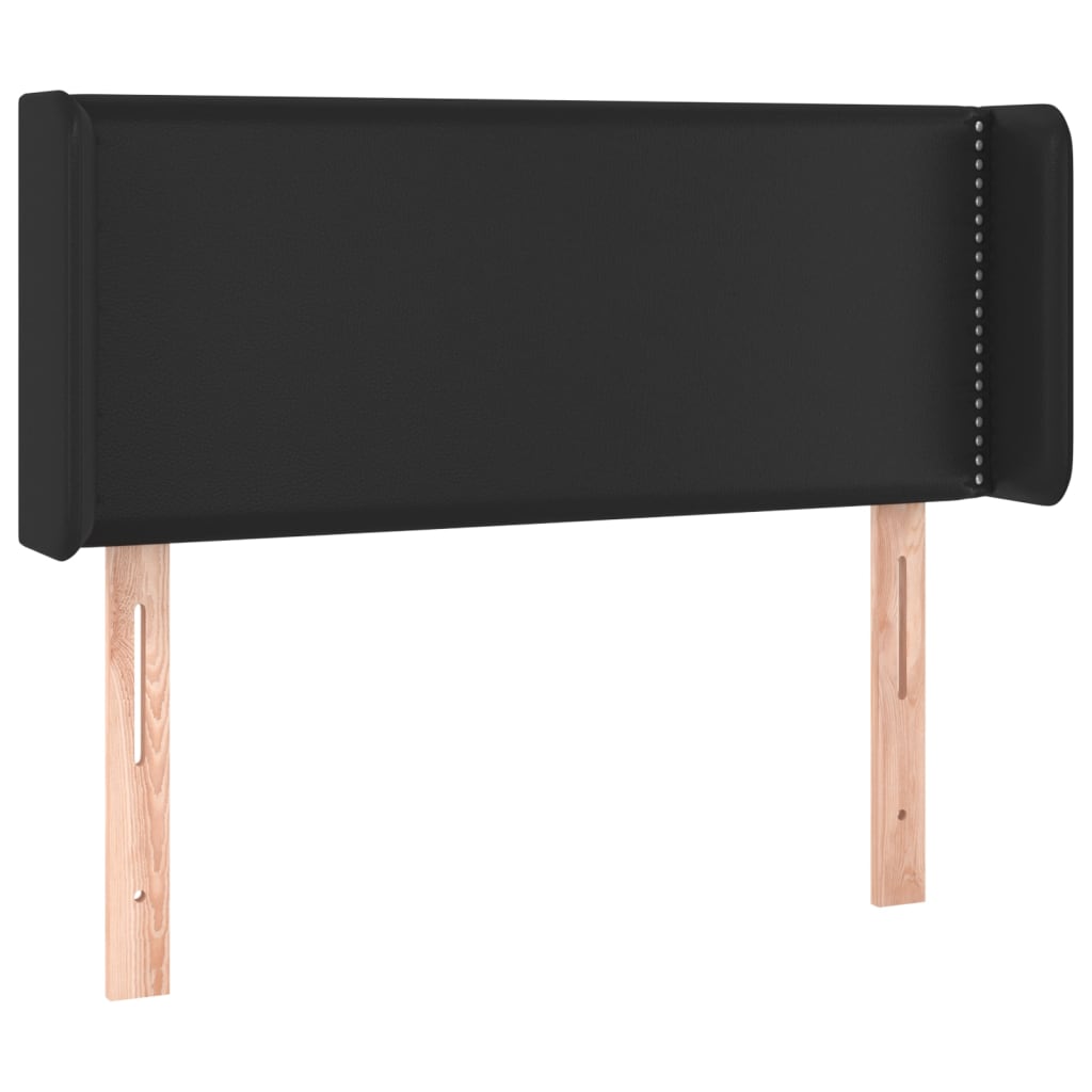 vidaXL Κεφαλάρι με Πτερύγια Μαύρο 103x16x78/88 εκ. Συνθετικό Δέρμα