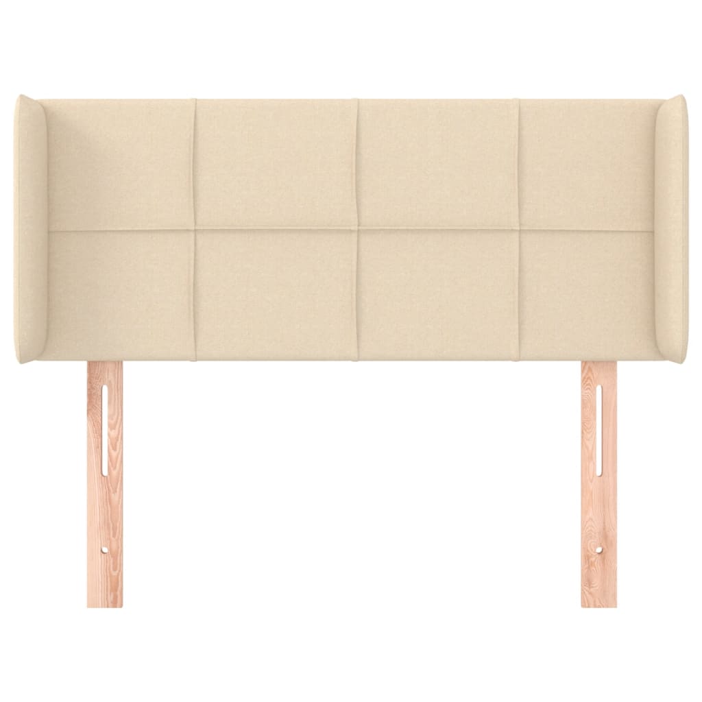 vidaXL Κεφαλάρι με Πτερύγια Κρεμ 83x16x78/88 εκ. Υφασμάτινο