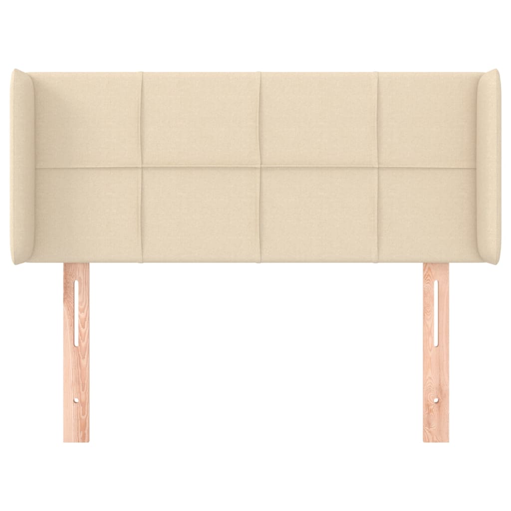 vidaXL Κεφαλάρι με Πτερύγια Κρεμ 93x16x78/88 εκ. Υφασμάτινο