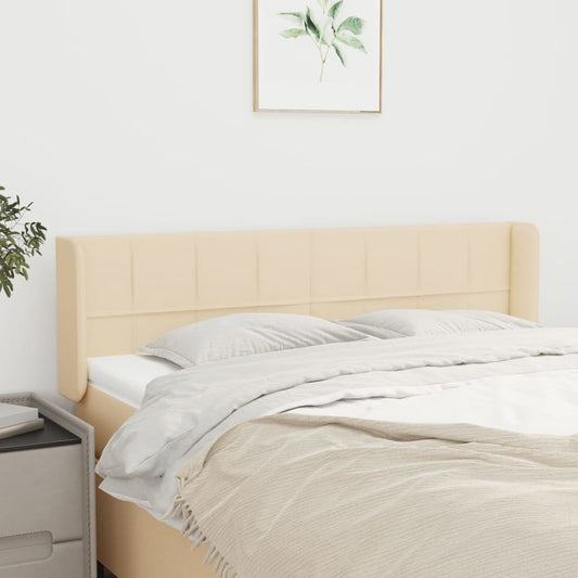 vidaXL Κεφαλάρι με Πτερύγια Κρεμ 147x16x78/88 εκ. Υφασμάτινο