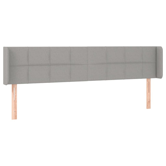 vidaXL Κεφαλάρι με Πτερύγια Ανοιχτό Γκρι 163x16x78/88 εκ. Υφασμάτινο