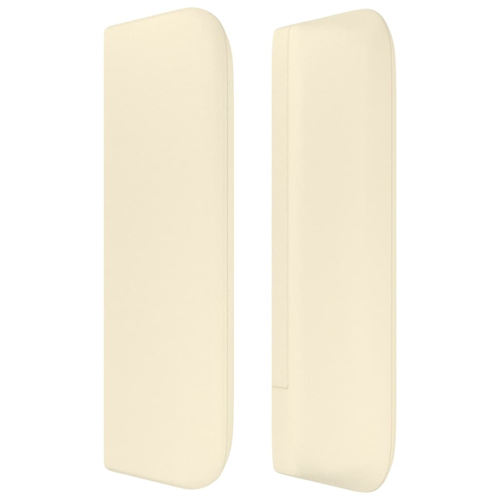 vidaXL Κεφαλάρι με Πτερύγια Κρεμ 83x16x78/88 εκ. Συνθετικό Δέρμα