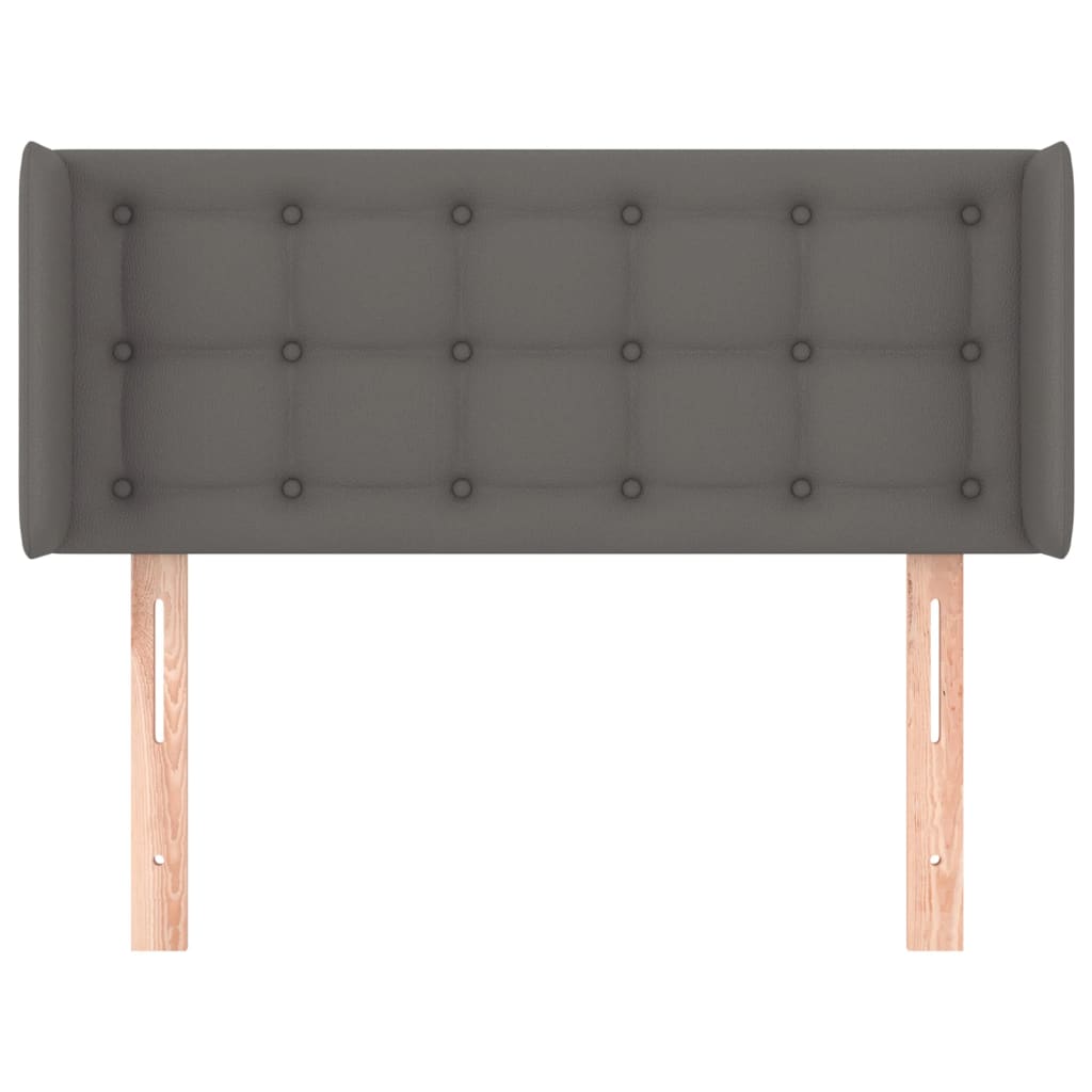 vidaXL Κεφαλάρι με Πτερύγια Γκρι 93x16x78/88 εκ. Συνθετικό Δέρμα