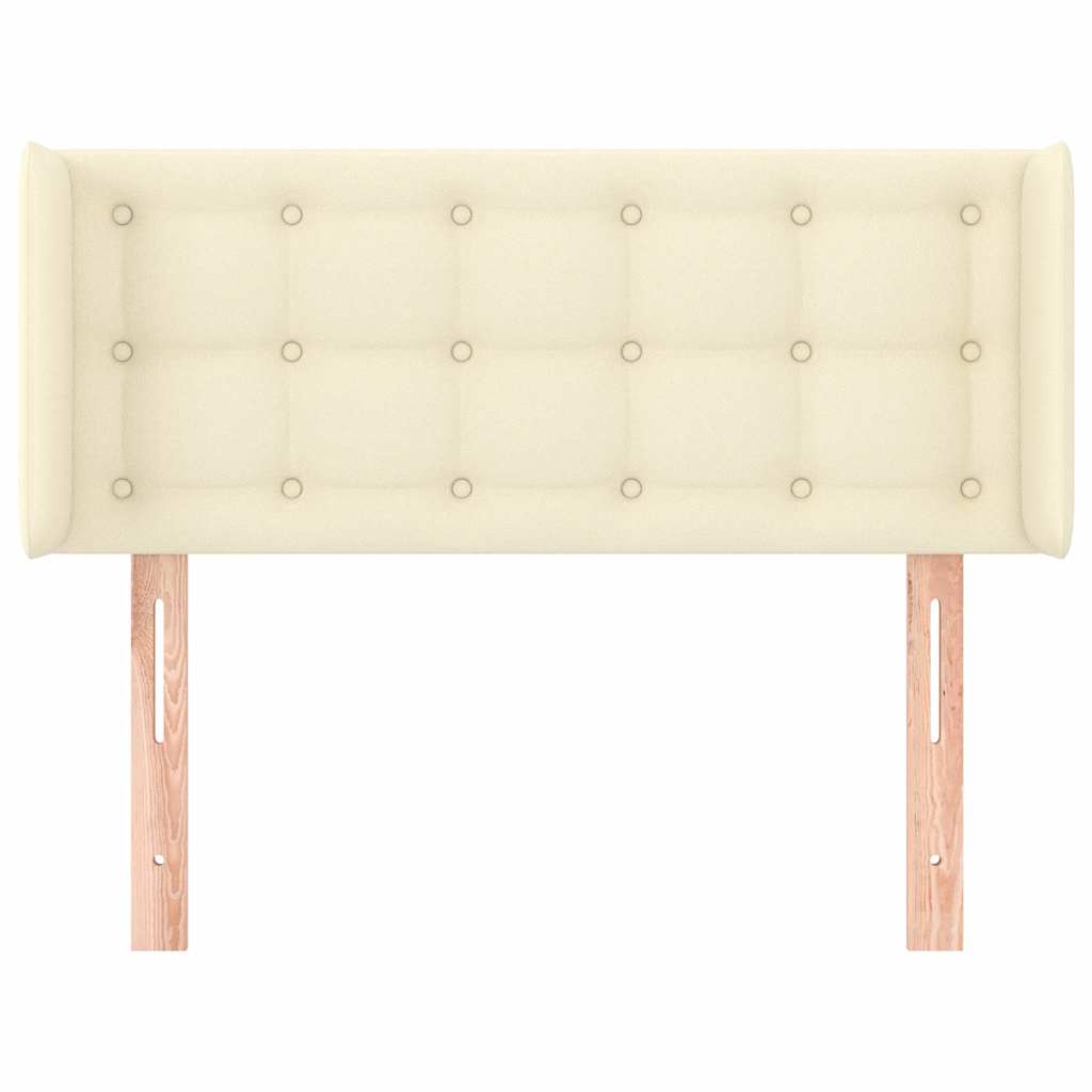 vidaXL Κεφαλάρι με Πτερύγια Κρεμ 103x16x78/88 εκ. Συνθετικό Δέρμα