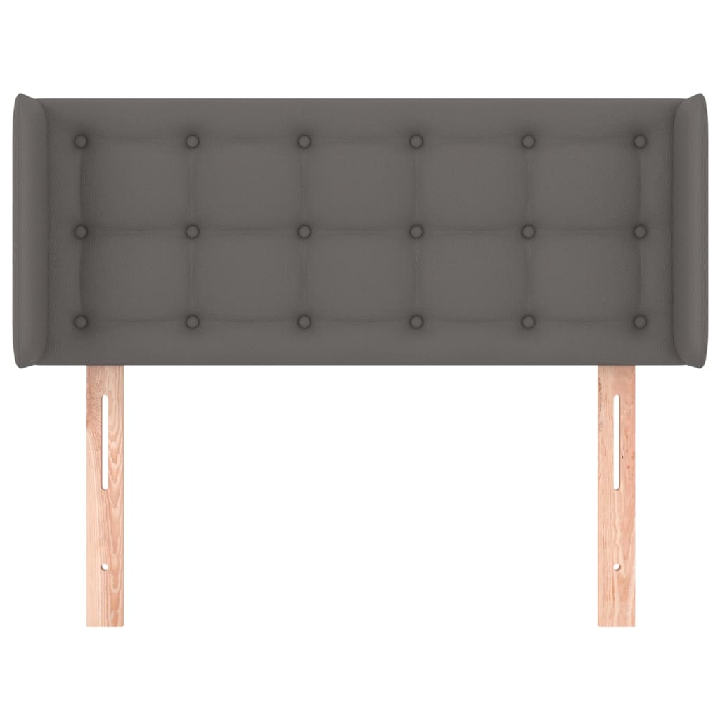 vidaXL Κεφαλάρι με Πτερύγια Γκρι 103x16x78/88 εκ. Συνθετικό Δέρμα