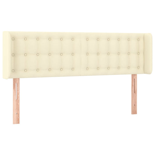 vidaXL Κεφαλάρι με Πτερύγια Κρεμ 147x16x78/88 εκ. Συνθετικό Δέρμα
