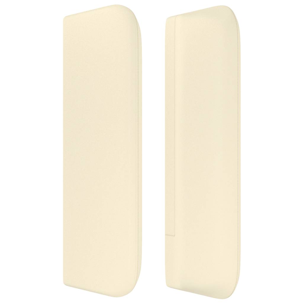 vidaXL Κεφαλάρι με Πτερύγια Κρεμ 163x16x78/88 εκ. Συνθετικό Δέρμα