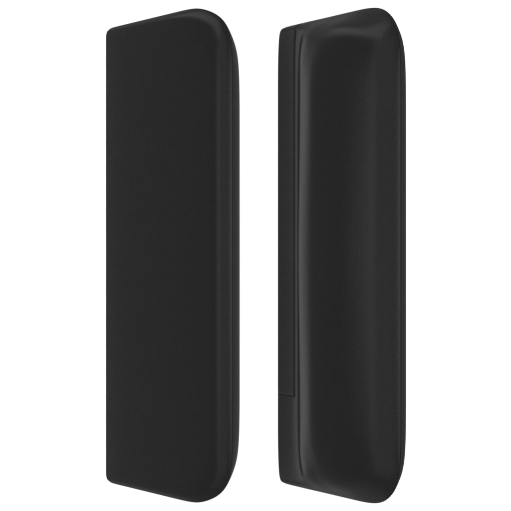 vidaXL Κεφαλάρι με Πτερύγια Μαύρο 183x16x78/88εκ. Συνθετικό Δέρμα