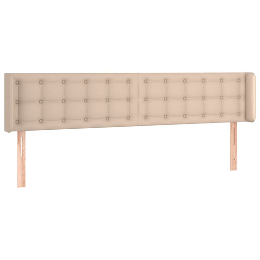 vidaXL Κεφαλάρι με Πτερύγια Καπουτσίνο 183x16x78/88εκ. Συνθετικό Δέρμα