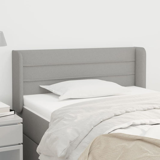 vidaXL Κεφαλάρι με Πτερύγια Ανοιχτό Γκρι 103x16x78/88 εκ. Υφασμάτινο