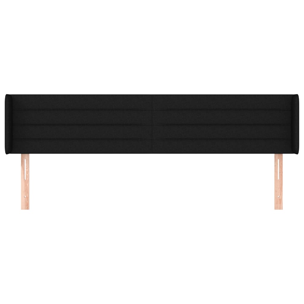 vidaXL Κεφαλάρι με Πτερύγια Μαύρο 203x16x78/88 εκ. Υφασμάτινο