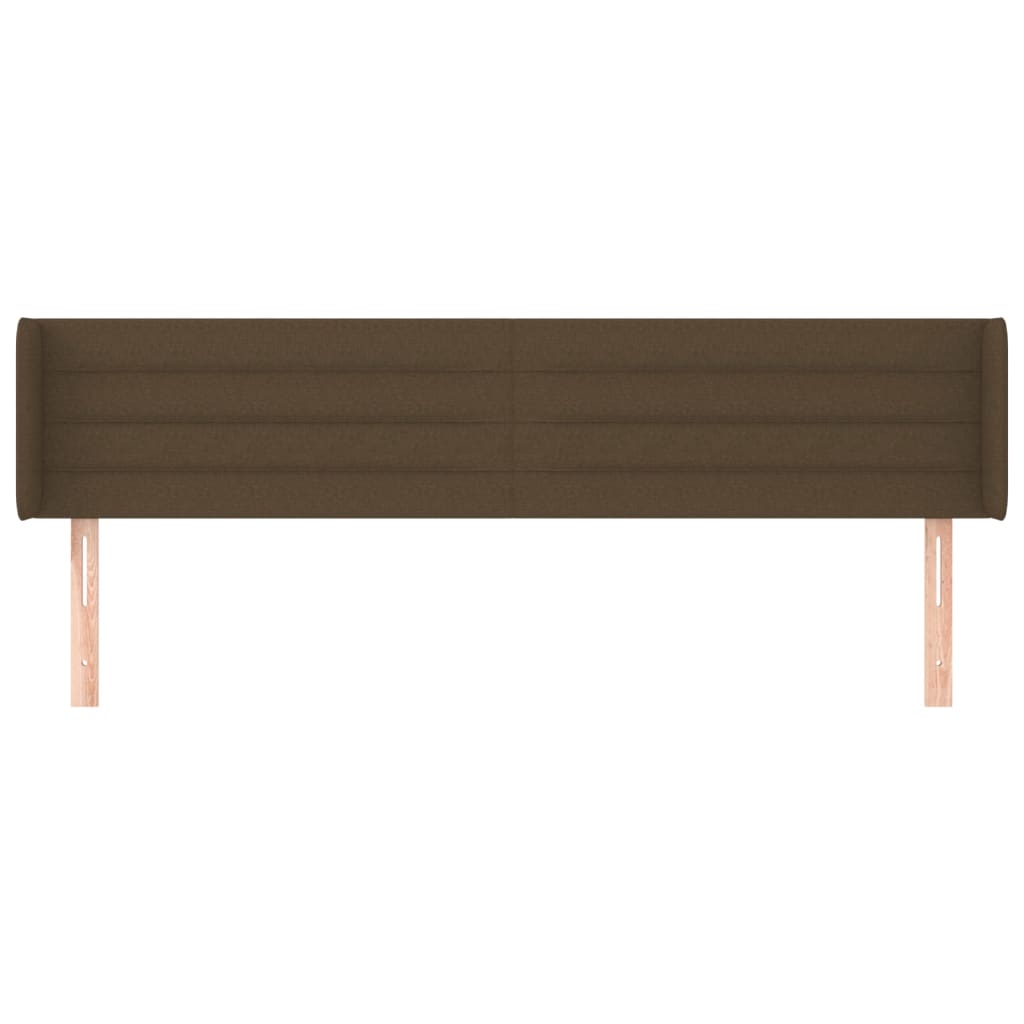 vidaXL Κεφαλάρι με Πτερύγια Σκούρο Καφέ 203x16x78/88 εκ. Υφασμάτινο