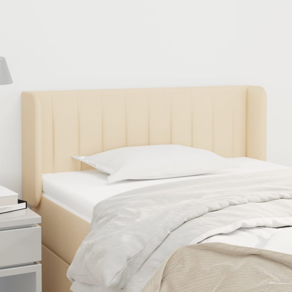 vidaXL Κεφαλάρι με Πτερύγια Κρεμ 93x16x78/88 εκ. Υφασμάτινο