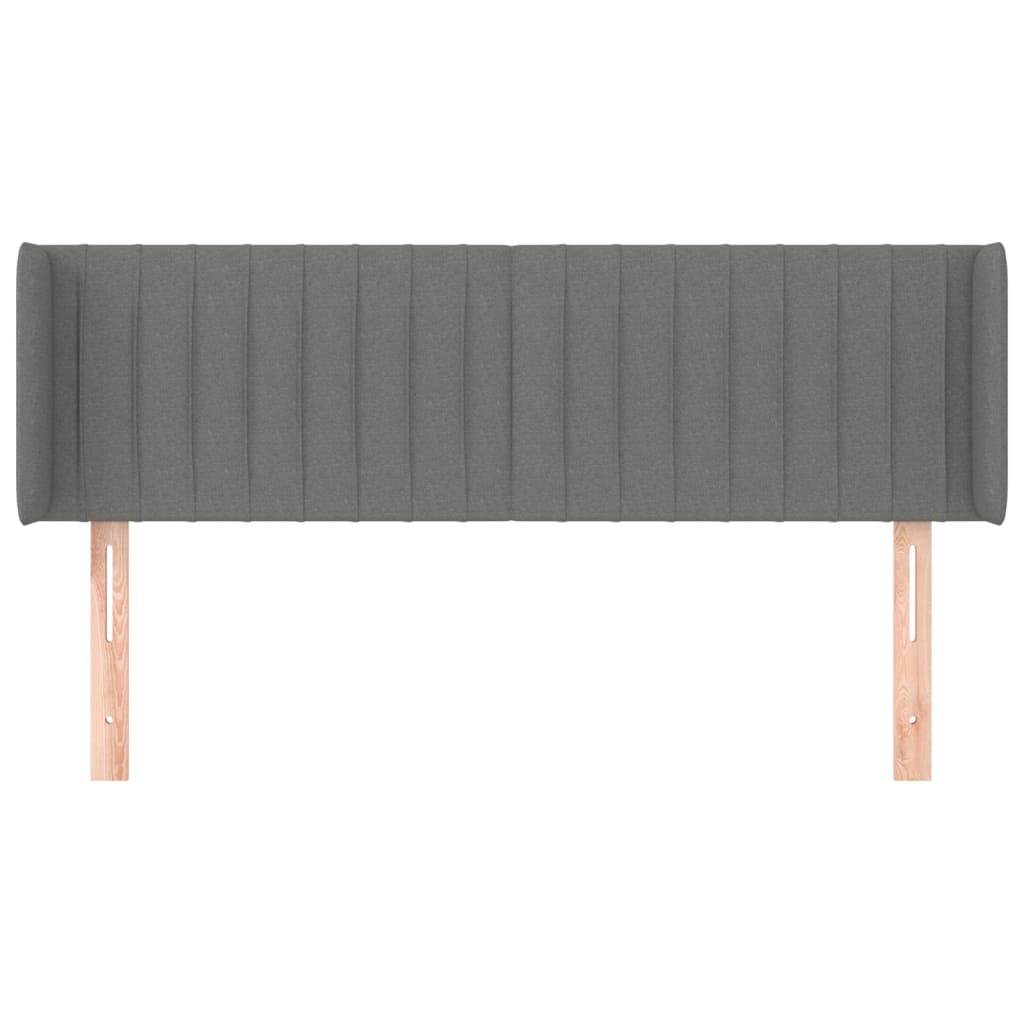 vidaXL Κεφαλάρι με Πτερύγια Σκούρο Γκρι 147x16x78/88 εκ. Υφασμάτινο