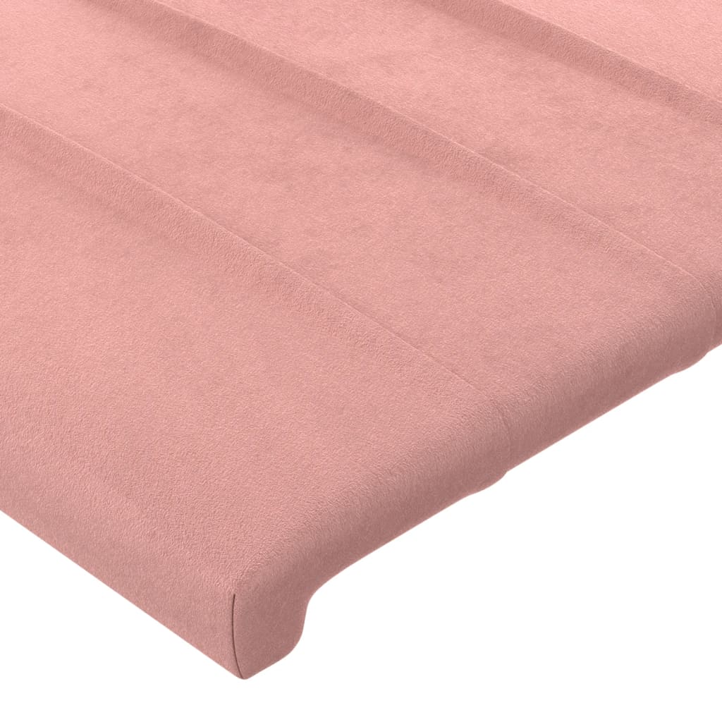 vidaXL Κεφαλάρι με Πτερύγια Ροζ 93x16x78/88 εκ. Βελούδινο
